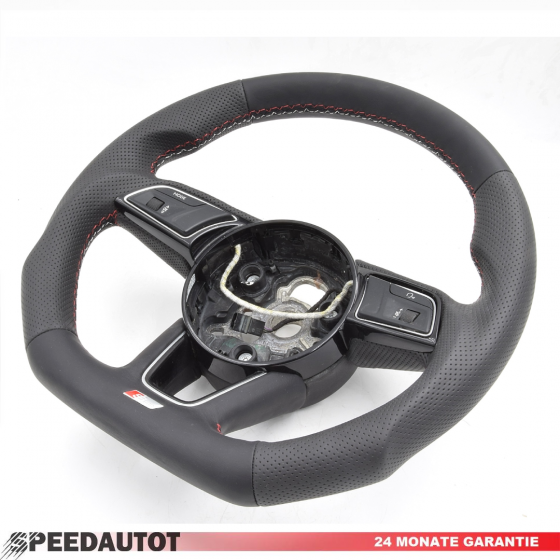 Beheiztes Lenkrad mit flachem Boden aus Leder für Audi a3 a4 a5