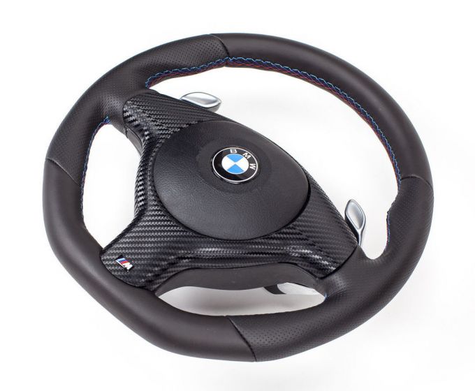 TUNING Lederlenkrad + Airbag BMW E39,E46 M3 M5 X5 3,0i UNTEN ABGEFLACHT SMG  Lenkrad Lederbezug, Generalüberholt Autoteile - Online shop speedautot