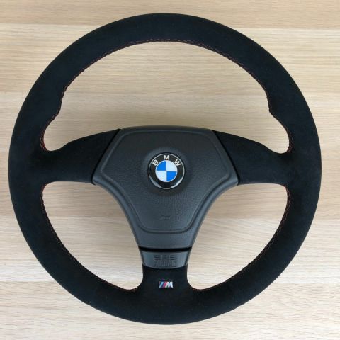 Volant cuir BMW E34, E36, E39, Z3 avec airbag et ALCANTARA Echange standard 