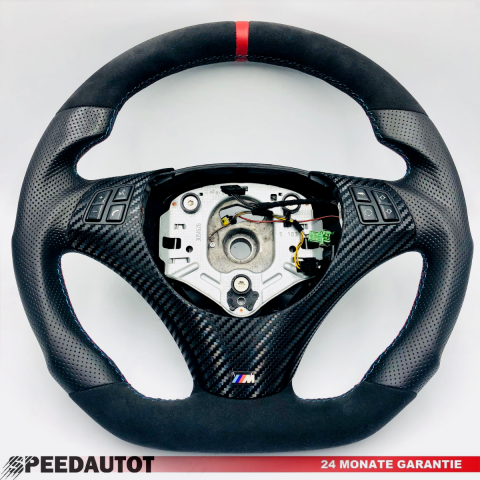 Volant cuir aplati BMW M-POWER E82 E84 E87 E88 E90 E91 E92 E93,24MOISGARANTIE