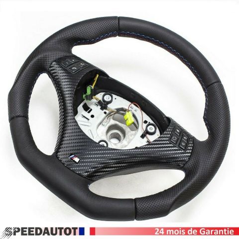 Volant aplati  Cuir BMW M-POWER E81 E82 E84 E87 E88 E90 E91,24MOISDEGARANTIE