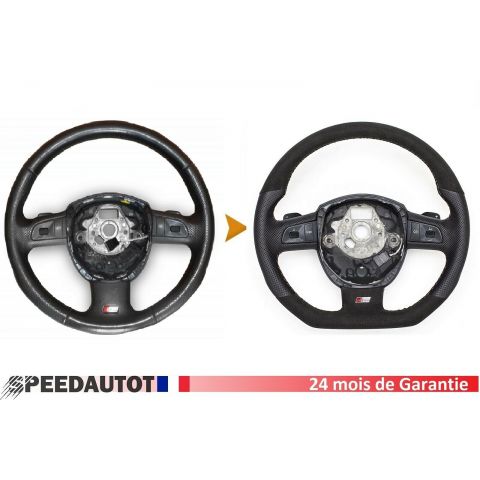 Volant Alcantara cuir  Cuir Audi A3, A4, A5, A6, Q5, Q7 Echange standard-