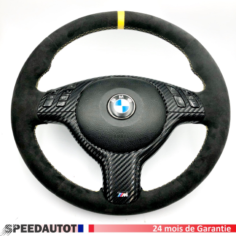  Alcantara Volant BMW E46 E39 Z3 X5 Couverture Multifonction AIRBAG