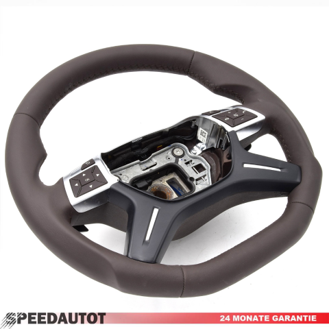  Volant Aplati Cuir Multifonction  Mercedes ML W166 DSG brun 