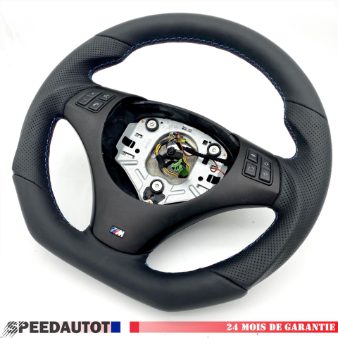 Volant aplati cuir  BMW M-POWER E82 E84 E87 E88 E90 E91 E92 E93 Echange standarD 