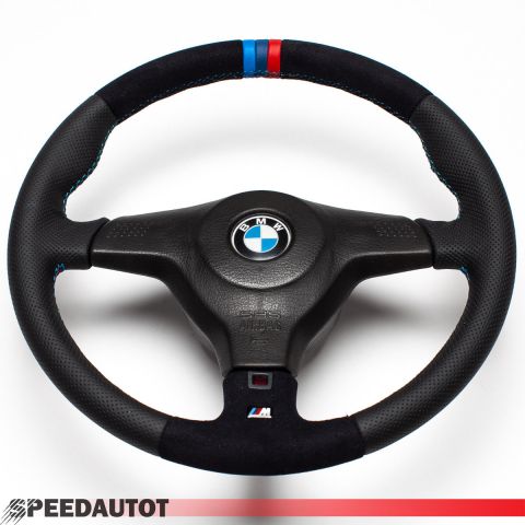 Lenkrad Bmw Serie E31 E34 E36, Neu lederrbezug mit Alcantara Und Airbag KBA70201