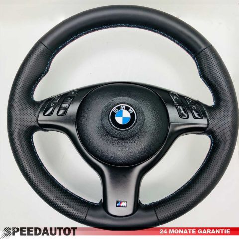  Lederlenkrad BMW Z3 E46 E39 M Lenkrad mit Blende Multif.  SCHWARZ  und Airbag