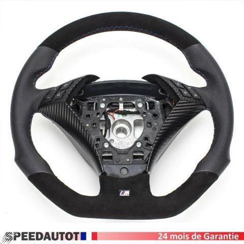 Aplati Alcantara Volant en Cuir BMW E60, E61 Volant 32346763359.